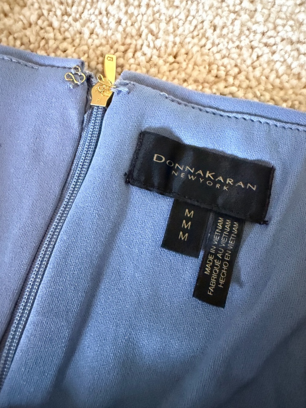 Donna Karan Blue Embellish Sequin Midi Skirt - Picture 4 of 7